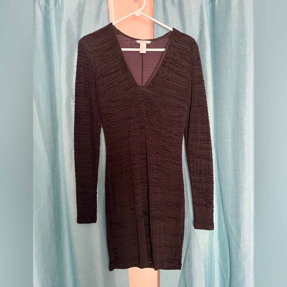 Black H&M mini dress V neck